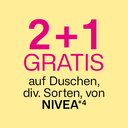 2+1 Gratis auf alle Duschen von Nivea